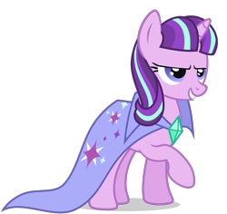 Size: 2107x1991 | Tagged: safe, artist:xebck, starlight glimmer, pony, unicorn, alternate universe, clothes swap, cropped, role reversal, simple background, solo, transparent background, vector