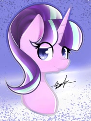 Size: 720x960 | Tagged: safe, artist:ratcat220, starlight glimmer, pony, unicorn, bust, portrait, signature, solo