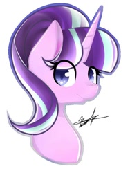 Size: 720x960 | Tagged: safe, artist:ratcat220, starlight glimmer, pony, unicorn, bust, portrait, signature, solo