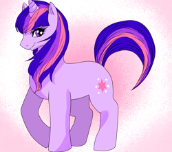 Size: 907x802 | Tagged: safe, artist:animecreator, derpibooru import, twilight sparkle, pony, unicorn, female, horn, mare, purple coat, purple mane, solo