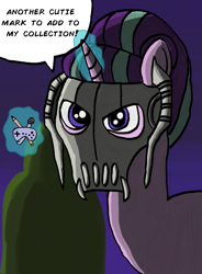 Size: 1147x1562 | Tagged: safe, artist:saburodaimando, starlight glimmer, pony, unicorn, general grievous, implied oc, parody, solo, star wars, tree