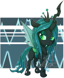 Size: 680x821 | Tagged: safe, artist:dogi-crimson, queen chrysalis, changeling, changeling queen, chibi, cute, cutealis, solo