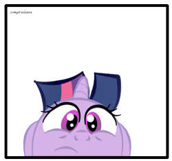 Size: 628x591 | Tagged: safe, artist:zomgitsalaura, derpibooru import, twilight sparkle, pony, unicorn, female, horn, mare, purple coat, purple mane, solo