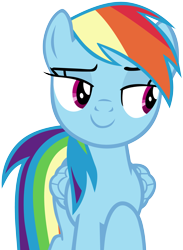 Size: 2487x3399 | Tagged: safe, artist:frownfactory, derpibooru import, rainbow dash, pegasus, pony, not asking for trouble, .svg available, derpibooru, female, juxtaposition, meta, simple background, solo, svg, transparent background, vector