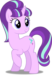 Size: 3484x5000 | Tagged: safe, artist:dashiesparkle, artist:kysss90, starlight glimmer, unicorn, the cutie map, .svg available, absurd resolution, cute, female, mare, ponyscape, raised hoof, simple background, smiling, solo, transparent background, vector