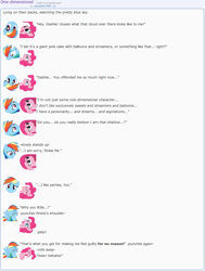 Size: 868x1146 | Tagged: safe, artist:dziadek1990, derpibooru import, pinkie pie, rainbow dash, earth pony, pegasus, pony, conversation, dialogue, emote story, emotes, laughing, prank, pretending, reddit, revenge, slice of life, sucker punch, text, trolling