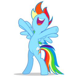 Size: 7000x7000 | Tagged: safe, artist:besttubahorse, derpibooru import, rainbow dash, pegasus, pony, .svg available, absurd resolution, bipedal, cheering, cute, dashabetes, female, mare, nose in the air, open mouth, simple background, smiling, solo, standing up, transparent background, vector