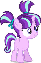 Size: 3268x5000 | Tagged: safe, artist:xebck, starlight glimmer, pony, unicorn, the cutie re-mark, .svg available, absurd resolution, cute, female, filly, filly starlight glimmer, glimmerbetes, hnnng, pigtails, simple background, smiling, solo, that was fast, transparent background, vector, when she smiles, younger
