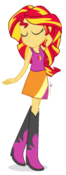 Size: 450x1200 | Tagged: safe, artist:dm29, sunset shimmer, equestria girls, simple background, solo, transparent background