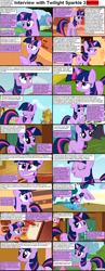 Size: 1282x3304 | Tagged: safe, derpibooru import, twilight sparkle, comic:celestia's servant interview, caption, comic, interview