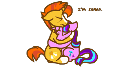 Size: 2000x1117 | Tagged: safe, artist:darkmoon0311, starlight glimmer, sunburst, pony, unicorn, the cutie re-mark, eyes closed, female, hug, male, shipping, starburst, straight