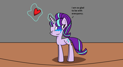 Size: 1884x1038 | Tagged: safe, artist:thechaoticnerd, starlight glimmer, pony, unicorn, the cutie re-mark, crying, cute, heart, solo