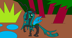 Size: 1024x540 | Tagged: safe, artist:killerbug2357, queen chrysalis, changeling, changeling queen, 1000 hours in ms paint, ms paint, solo