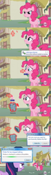 Size: 500x1681 | Tagged: safe, derpibooru import, edit, pinkie pie, twilight sparkle, earth pony, pony, magic duel, comic, magic, mouth, mouth.dll, no mouth, no nose, nose.dll, windows, windows vista