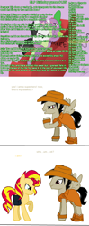 Size: 1192x3021 | Tagged: safe, artist:chocolatepony157, sunset shimmer, oc, pony, birthday game, exploitable meme, meme