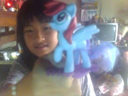 Size: 640x480 | Tagged: safe, derpibooru import, rainbow dash, human, irl, irl human, mcdonald's happy meal toys, photo, toy