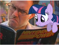 Size: 736x561 | Tagged: artist needed, safe, derpibooru import, twilight sparkle, angry video game nerd, glasses