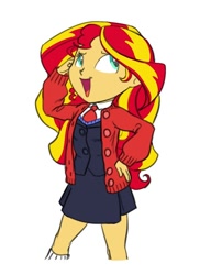 Size: 552x760 | Tagged: safe, artist:carnifex, sunset shimmer, equestria girls, clothes, school uniform, solo