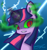 Size: 800x850 | Tagged: safe, artist:xonitum, derpibooru import, twilight sparkle, bust, dark magic, sombra eyes