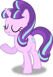 Size: 8991x12922 | Tagged: safe, artist:8-notes, starlight glimmer, pony, unicorn, the cutie re-mark, .svg available, absurd resolution, eyes closed, ponyscape, raised hoof, simple background, solo, transparent background, vector