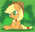 Size: 1557x1452 | Tagged: safe, artist:graphene, applejack, earth pony, pony, cute, sitting, solo