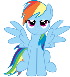 Size: 5000x5492 | Tagged: safe, artist:jennieoo, derpibooru import, rainbow dash, pegasus, pony, absurd resolution, female, mare, simple background, sitting, solo, spread wings, transparent background, vector, wings