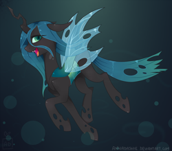 Size: 3200x2816 | Tagged: safe, artist:annadashie, queen chrysalis, changeling, changeling queen, cute, cutealis, female, happy, smiling, solo