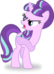 Size: 5000x6851 | Tagged: safe, artist:8-notes, starlight glimmer, pony, unicorn, the cutie re-mark, .svg available, absurd resolution, offscreen character, open mouth, pointing, ponyscape, raised hoof, simple background, solo, transparent background, vector