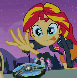 Size: 363x369 | Tagged: safe, sunset shimmer, equestria girls, guyver, meme, sunset shimmer reaching for things