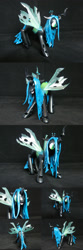 Size: 900x2700 | Tagged: safe, artist:prototypespacemonkey, queen chrysalis, changeling, changeling queen, female, horn, sculpture, traditional art