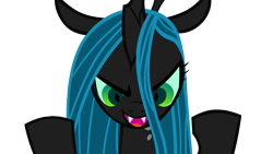 Size: 1999x1125 | Tagged: safe, artist:yourfavoritesenpai, queen chrysalis, changeling, changeling queen, evil grin, grin, open mouth, simple background, smiling, solo, transparent background, vector