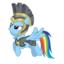 Size: 5000x5000 | Tagged: safe, artist:phantombadger, derpibooru import, commander hurricane, rainbow dash, pegasus, pony, hearth's warming eve (episode), absurd resolution, armor, clothes, costume, female, helmet, mare, simple background, transparent background, vector, vector trace