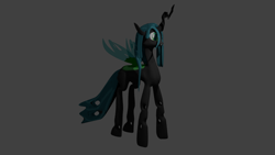 Size: 960x540 | Tagged: artist needed, source needed, safe, queen chrysalis, changeling, changeling queen, 3d, cheeselegs, solo