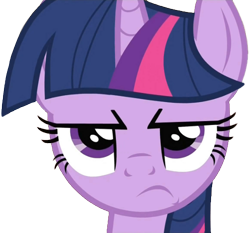 Size: 500x466 | Tagged: safe, artist:couth-kancerous, derpibooru import, twilight sparkle, unicorn twilight, pony, unicorn, disappointed, female, mare, simple background, solo, transparent background, vector