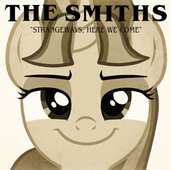 Size: 1584x1576 | Tagged: safe, artist:akakun, artist:crucifythewolf, starlight glimmer, pony, unicorn, album cover, parody, simple background, smirk, smug, smuglight glimmer, the smiths, vector, white background