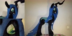 Size: 11680x5792 | Tagged: safe, artist:glorius-age, queen chrysalis, changeling, changeling queen, absurd resolution, irl, photo, plushie