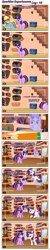 Size: 720x3620 | Tagged: safe, artist:navitaserussirus, derpibooru import, applejack, rainbow dash, rarity, twilight sparkle, earth pony, pegasus, pony, bitch slap, blank flank, comic, race swap, science, sparkles experiments