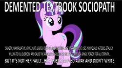 Size: 1280x722 | Tagged: safe, starlight glimmer, pony, unicorn, the cutie re-mark, drama, sociopath, starlight drama, truth