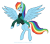 Size: 2315x2034 | Tagged: safe, artist:pyrus-leonidas, derpibooru import, rainbow dash, pegasus, pony, brawler, clothes, female, mare, open mouth, outfit, simple background, solo, transparent background