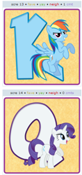 Size: 262x557 | Tagged: safe, derpibooru import, screencap, rainbow dash, rarity, pegasus, pony, unicorn, derpibooru, exploitable meme, juxtaposition, juxtaposition win, meme, meta, slot machine