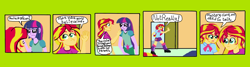 Size: 2312x619 | Tagged: safe, artist:oneovertwo, sunset shimmer, twilight sparkle, equestria girls, comic, the return of sunset shimmer (comic)