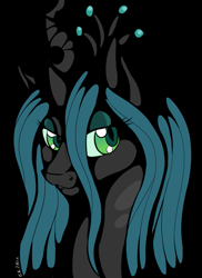 Size: 749x1029 | Tagged: safe, artist:chibikemono, queen chrysalis, changeling, changeling queen, bust, female, portrait, solo