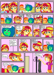 Size: 1700x2338 | Tagged: safe, artist:oneovertwo, sunset shimmer, oc, equestria girls, comic, parent, the return of sunset shimmer (comic)