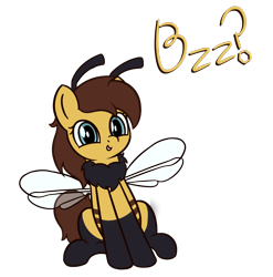 Size: 2171x2193 | Tagged: safe, artist:czu, oc, oc only, bee pony, original species, monster mare, simple background, solo, transparent background