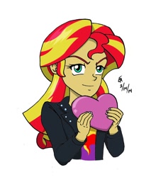 Size: 800x910 | Tagged: safe, artist:mayorlight, sunset shimmer, equestria girls, hearts and hooves day, solo, valentine's day