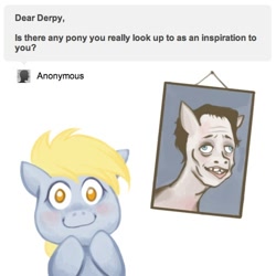 Size: 500x500 | Tagged: artist needed, safe, derpy hooves, pegasus, pony, ask, ask derpy, female, mare, ponified, steve buscemi