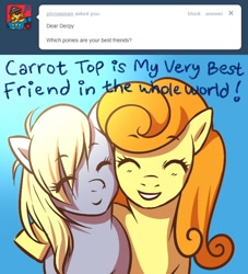 Size: 662x730 | Tagged: safe, carrot top, derpy hooves, golden harvest, pegasus, pony, ask derpyhooves, female, mare