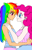 Size: 354x555 | Tagged: safe, artist:asdf314159265, derpibooru import, pinkie pie, rainbow dash, human, female, humanized, lesbian, light skin, pinkiedash, shipping