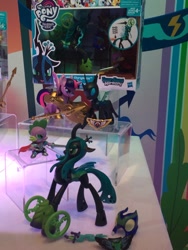 Size: 600x800 | Tagged: safe, queen chrysalis, spike, twilight sparkle, twilight sparkle (alicorn), alicorn, changeling, changeling queen, dragon, pony, female, guardians of harmony, mare, nyc toy fair 2016, this will end in death, toy