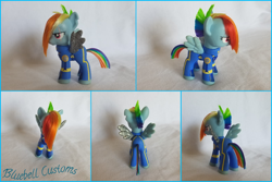 Size: 1594x1062 | Tagged: safe, artist:bluebellcustoms, derpibooru import, rainbow dash, pony, the cutie re-mark, alternate timeline, apocalypse dash, brushable, crystal war timeline, custom, irl, photo, toy